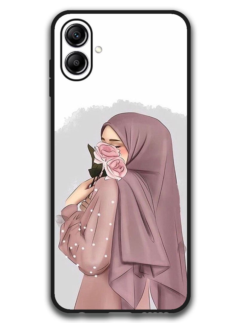 Theodor Case Compatible with Samsung Galaxy A07 6.7 Inch Protection Shockproof Bumper Cover Holding Roses Girl - Image 1